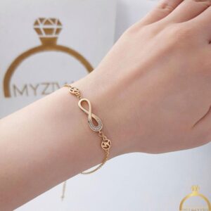 دستبند زنجیری طرح طلا برند ژوپینگ کد ۱۳۰۲2