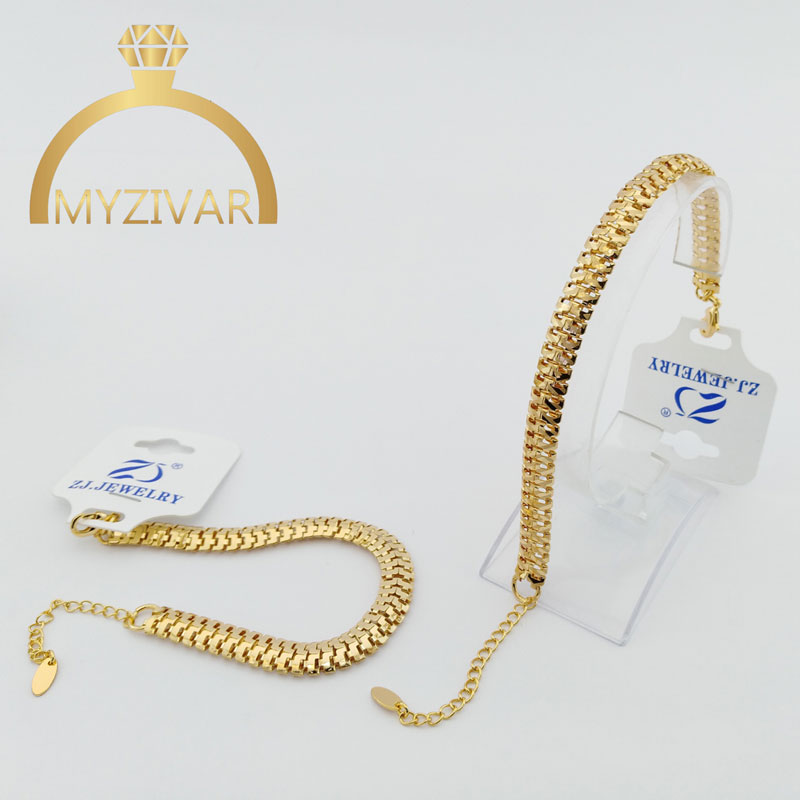 دستبند زنانه طرح طلا برند ZJ کد ۱۳۰21