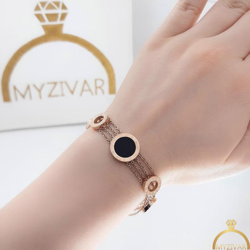 دستبند دخترانه رنگ ثابت مدل بولگاری کد 13056 دستبند دخترانه رنگ ثابت مدل بولگاری کد 13056