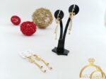 گوشواره آویزی طرح طلا مارک ysx کد 8093