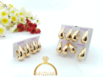 گوشواره طرح طلا مارک ژوپینگ کد 8104
