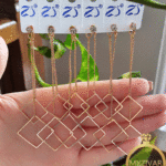 گوشواره آویزدار طرح طلا مارکدار کد 8110