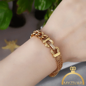 دستبند اسپورت طرح طلا برند ZJ کد 13070