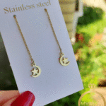 گوشواره بخیه ای طرح طلا کد 8120